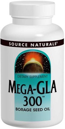 Mega-GLA 300, 60 Softgels by Source Naturals, 補充劑，efa omega 3 6 9（epa dha），琉璃苣油 HK 香港
