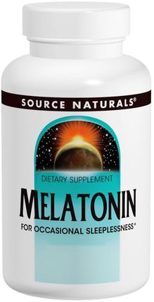 Melatonin, 1 mg, 300 Tablets by Source Naturals, 褪黑激素常規，補充劑，褪黑激素1毫克 HK 香港