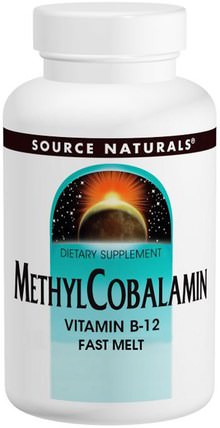 Methylcobalamin Fast Melt, 5 mg, 60 Tablets by Source Naturals, 維生素，維生素b12，維生素b12 - 甲基鈷胺素 HK 香港