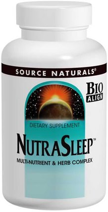 NutraSleep, 100 Tablets by Source Naturals, 補充劑，睡眠支持 HK 香港