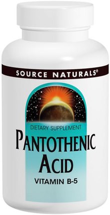 Pantothenic Acid, 500 mg, 200 Tablets by Source Naturals, 維生素，維生素b5 - 泛酸 HK 香港