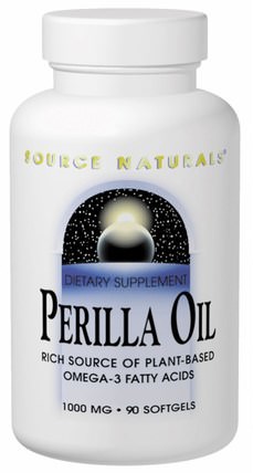 Perilla Oil, 1000 mg, 90 Softgels by Source Naturals, 補充劑，efa omega 3 6 9（epa dha），紫蘇油 HK 香港