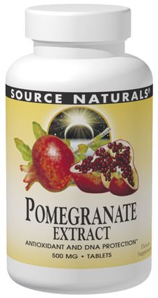 Pomegranate Extract, 240 Tablets by Source Naturals, 補充劑，抗氧化劑，石榴汁提取物 HK 香港