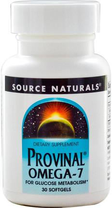 Provinal Omega-7, 30 Softgels by Source Naturals, 補充劑，efa omega 3 6 9（epa dha），魚油，魚油軟膠囊 HK 香港