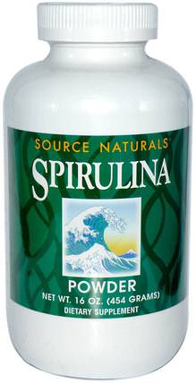 Spirulina Powder, 16 oz (454 g) by Source Naturals, 補充劑，螺旋藻 HK 香港