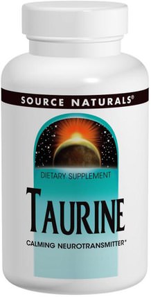 Taurine, 500 mg, 120 Tablets by Source Naturals, 補充劑，氨基酸，牛磺酸 HK 香港