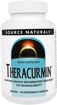 Theracurmin, 600 mg, 60 Veggie Caps by Source Naturals, 補充劑，抗氧化劑，薑黃素 HK 香港