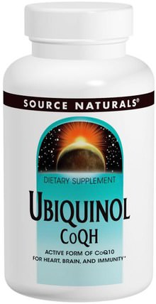 Ubiquinol CoQH, 100 mg, 90 Softgels by Source Naturals, 補充劑，抗氧化劑，泛醇qh HK 香港