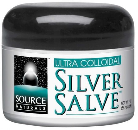 Ultra Colloidal Silver Salve, 2 oz (56.7 g) by Source Naturals, 補品，礦物質，液體礦物質，膠體銀 HK 香港