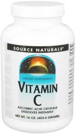 Vitamin C, 16 oz (453.6 g) by Source Naturals, 維生素，維生素c HK 香港
