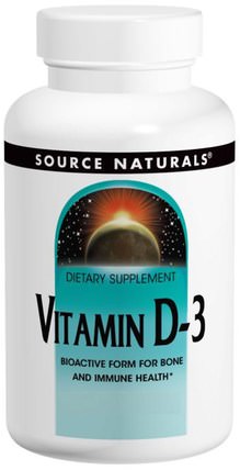 Vitamin D-3, 2000 IU, 200 Capsules by Source Naturals, 維生素，維生素D3 HK 香港