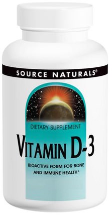 Vitamin D-3, 5.000 IU, 120 Capsules by Source Naturals, 維生素，維生素D3 HK 香港