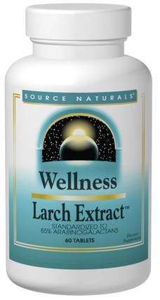 Wellness, Larch Extract, 60 Tablets by Source Naturals, 健康，感冒流感和病毒，larix（落葉松樹提取物），保健配方產品 HK 香港