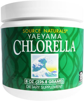 Yaeyama Chlorella, 8 oz (226.8 g) by Source Naturals, 補品，超級食品，小球藻yaeyama，小球藻粉 HK 香港
