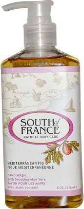 Mediterranean Fig, Hand Wash with Soothing Aloe Vera, 8 oz (236 ml) by South of France, 洗澡，美容，肥皂 HK 香港