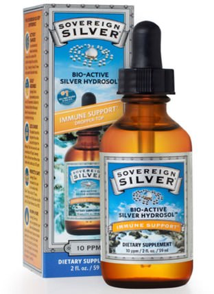 Bio-Active Silver Hydrosol Dropper-Top, 10 ppm, 2 fl oz (59 ml) by Sovereign Silver, 補充劑，膠體銀，礦物質，液體礦物質，銀水溶膠 HK 香港