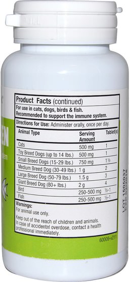 健康 - Dr. Mercola, SpiruGreen, For Cats, Dogs, Birds & Fish, 500 mg, 180 Tablets