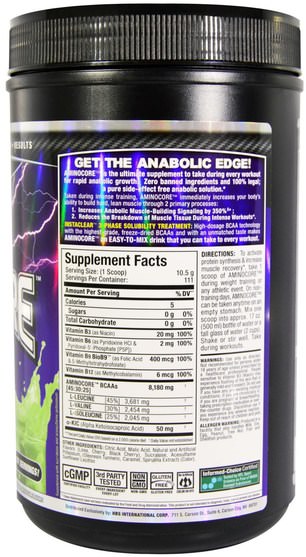 體育 - ALLMAX Nutrition, Aminocore, BCAA Max Strength, 8G Branched Chain Amino Acid, Gluten Free, Key Lime Cherry, 41.12 oz (1166 g)