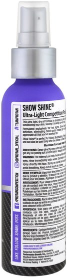 運動，洗澡，美容 - Pro Tan USA, Show Shine, Ultra-Light Competition Posing Oil, Step 4, 4 fl oz (118 ml)