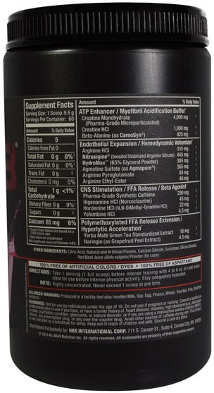 運動，肌酸 - ALLMAX Nutrition, Razor 8, Pre-Workout Energy Drink with Yohimbine, Watermelon, 20.11 oz (570 g)