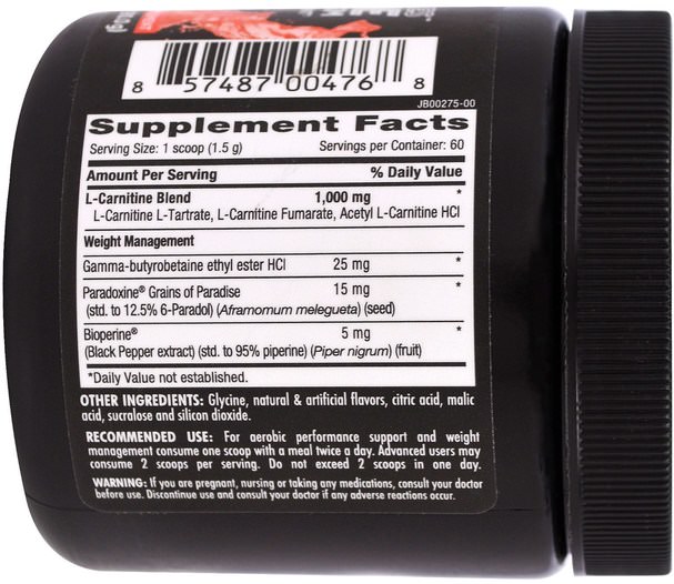 運動，肌酸粉，鍛煉 - Betancourt, Plus Series Carnitine, Watermelon, 3.2 oz (90.0 g)
