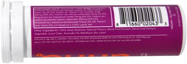 運動，電解質飲料補水 - Nuun, Active, Natural Electrolyte Enhanced Supplement, Tri-Berry, 10 Tablets