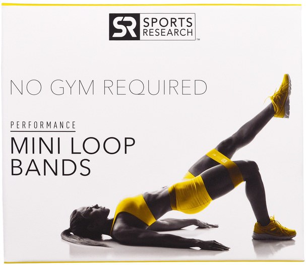 運動，家庭，鍛煉/健身裝備 - Sports Research, Mini Loop Bands, 4 Loop Bands