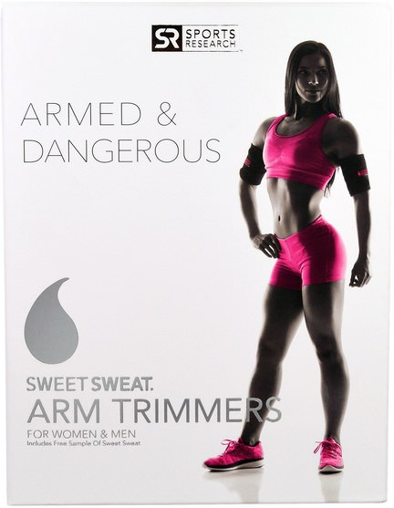 運動，家庭，鍛煉/健身裝備 - Sports Research, Sweet Sweat Arm Trimmers, Unisex-Regular, Pink, 1 Pair