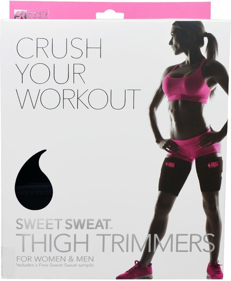運動，家庭，鍛煉/健身裝備 - Sports Research, Sweet Sweat Thigh Trimmers, Pink, 1 Pair