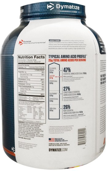 運動，肌肉 - Dymatize Nutrition, Elite 100% Whey Protein Powder, Strawberry Blast, 5 lbs (2.3 kg)