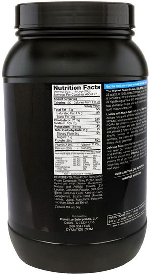 運動，肌肉 - Dymatize Nutrition, Elite 100% Whey Protein, Snickerdoodle, 32 oz (907 g)