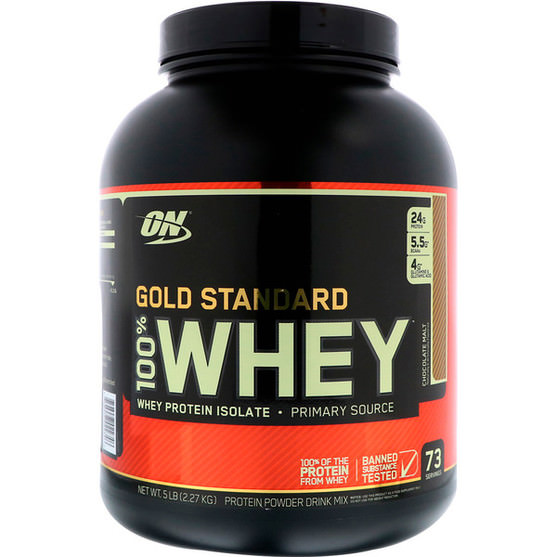 體育 - Optimum Nutrition, Gold Standard, 100% Whey, Chocolate Malt, 5 lbs (2.273 g)