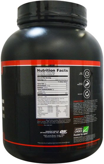 體育 - Optimum Nutrition, Isolate, Vanilla Softserve, 3.03 lb (1.38 kg)