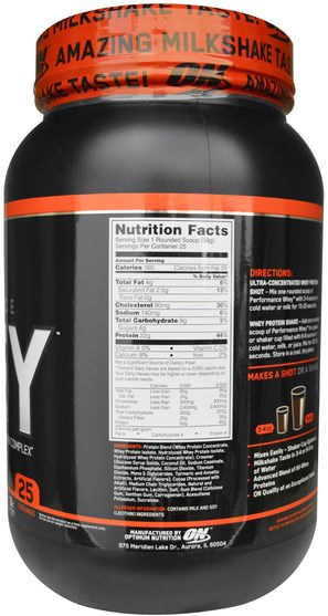 體育 - Optimum Nutrition, Performance Whey, Chocolate Shake, 2.15 lb (975 g)