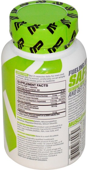 體育，運動，男人，睾丸激素 - MusclePharm, Z-Core PM, Anabolic Mineral Support Formula, with Fenugreek, 60 Capsules
