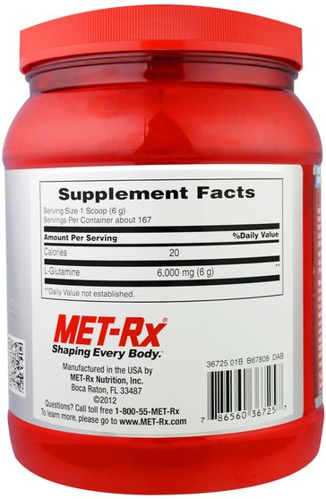 運動，補充劑，l谷氨酰胺 - MET-Rx, L-Glutamine Powder, 35.28 oz (1000 g)