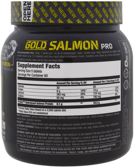 運動，補品，蛋白質 - Olimp, Gold Salmon Pro, 300 Tablets