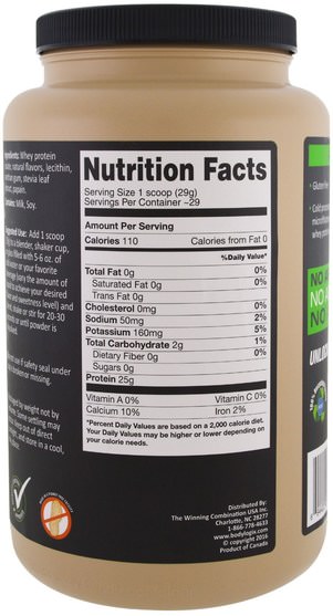 運動，補品，乳清蛋白 - Bodylogix, Natural Whey Isolate Protein Powder, Vanilla Bean, 30 oz (840 g)