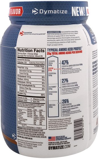 運動，補品，乳清蛋白 - Dymatize Nutrition, ISO 100 Hydrolyzed, 100% Whey Protein Isolate, Chocolate Peanut Butter, 25.6 oz (725 g)