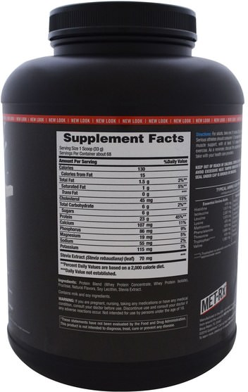 運動，補品，乳清蛋白 - MET-Rx, Natural Whey Protein, Vanilla, 80 oz (2.26 kg)