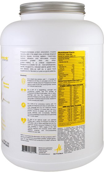 運動，補品，乳清蛋白 - Metabolic Nutrition, ProtiZyme, Specialized Designed Protein, Banana Cream, 5 lb