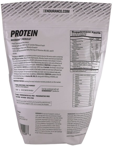 運動，補品，乳清蛋白 - Xendurance, Protein, Vanilla, 2.17 lbs (960 g)