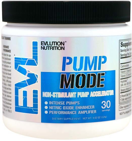運動，鍛煉 - EVLution Nutrition, PumpMode, 4.02 oz (114 g)