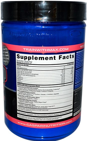 運動，鍛煉 - Gaspari Nutrition, Superpump Max, The Ultimate Pre-Workout Supplement Experience, Watermelon, 1.41 lbs (640 g)