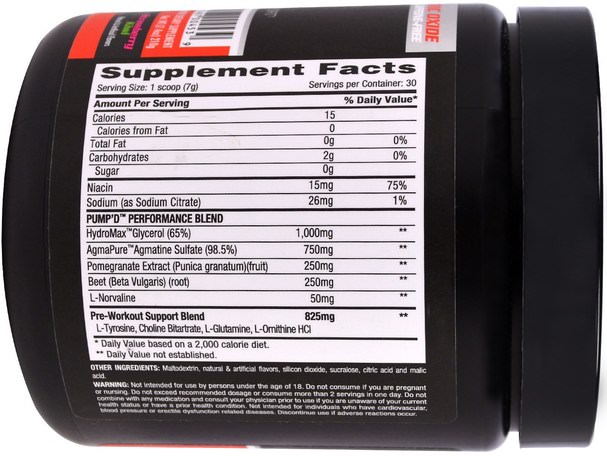 運動，鍛煉，一氧化氮 - Betancourt, PumpD, Strawberry Kiwi, 7.4 oz (210 g)