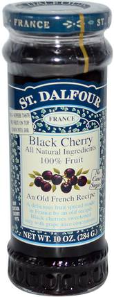 Black Cherry, Deluxe Black Cherry Spread, 10 oz (284 g) by St. Dalfour, 食物，果醬蔓延，水果蔓延 HK 香港