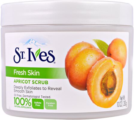Fresh Skin, Apricot Scrub, 10 oz (283 g) by St. Ives, 美容，面部去角質 HK 香港
