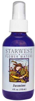 Flower Waters, Jasmine, 4 fl oz (118 ml) by Starwest Botanicals, 沐浴，美容，香薰精油，茉莉花油 HK 香港