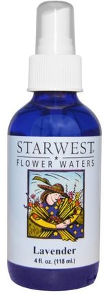Flower Waters, Lavender, 4 fl oz (118 ml) by Starwest Botanicals, 沐浴，美容，香薰精油，薰衣草精油 HK 香港