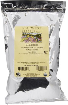 Organic Chunmee Green Tea, 1 lb (453.6 g) by Starwest Botanicals, 食物，涼茶，綠茶 HK 香港